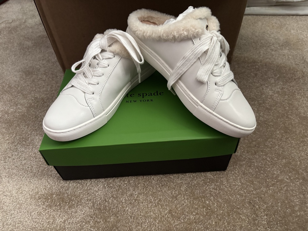 Kate Spade NIB Fez Mule winter lace up sneaker